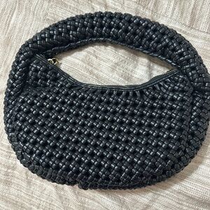 Sincerely Jules | Black Woven Hobo Bag - Women's Shoulder Purse